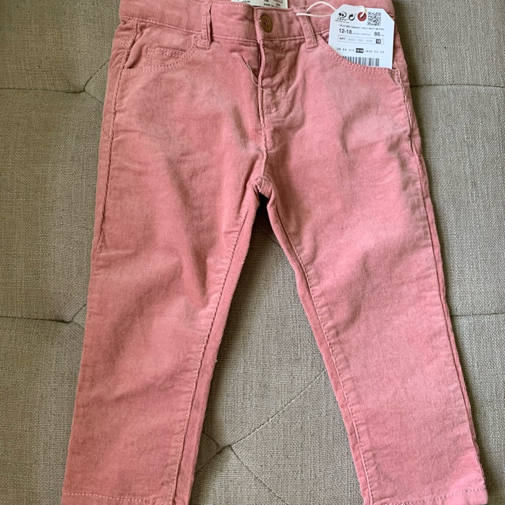 Skinny dark pink Corduroy